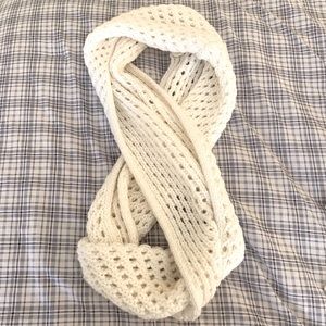 Cream Knit Wrap Around Scarf